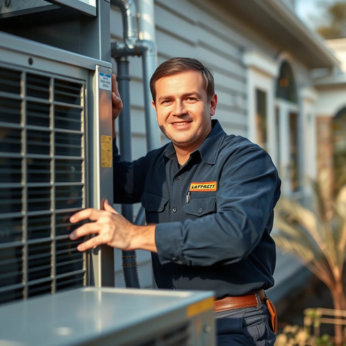 Flaming Ice Heating & Cooling performing HVAC maintenance