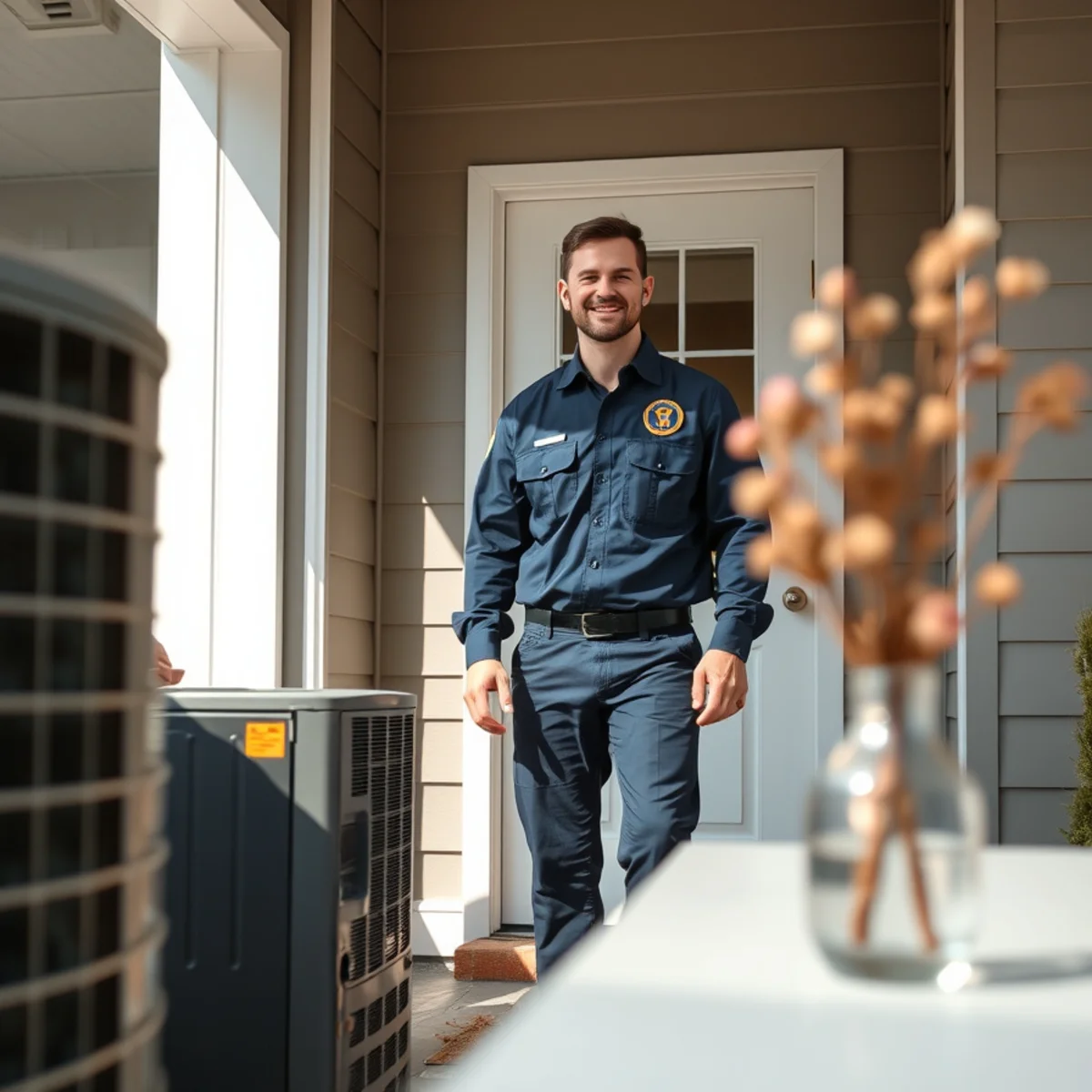Flaming Ice Heating & Cooling technician at a home in Albemarle, NC