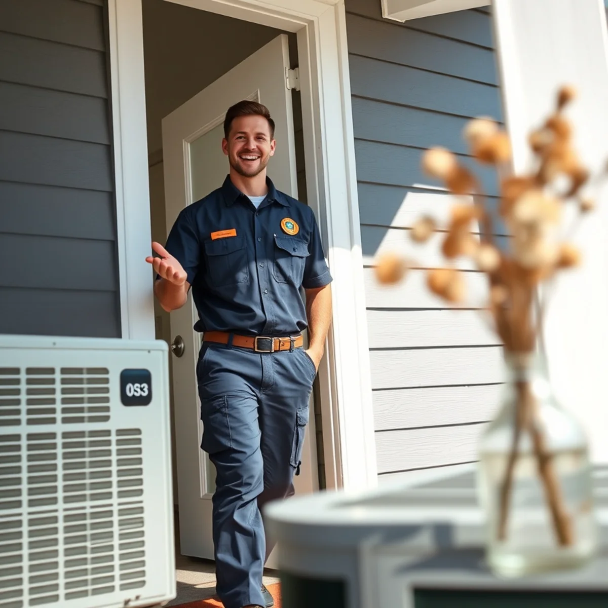 Flaming Ice Heating & Cooling technician at a home in Butner, NC