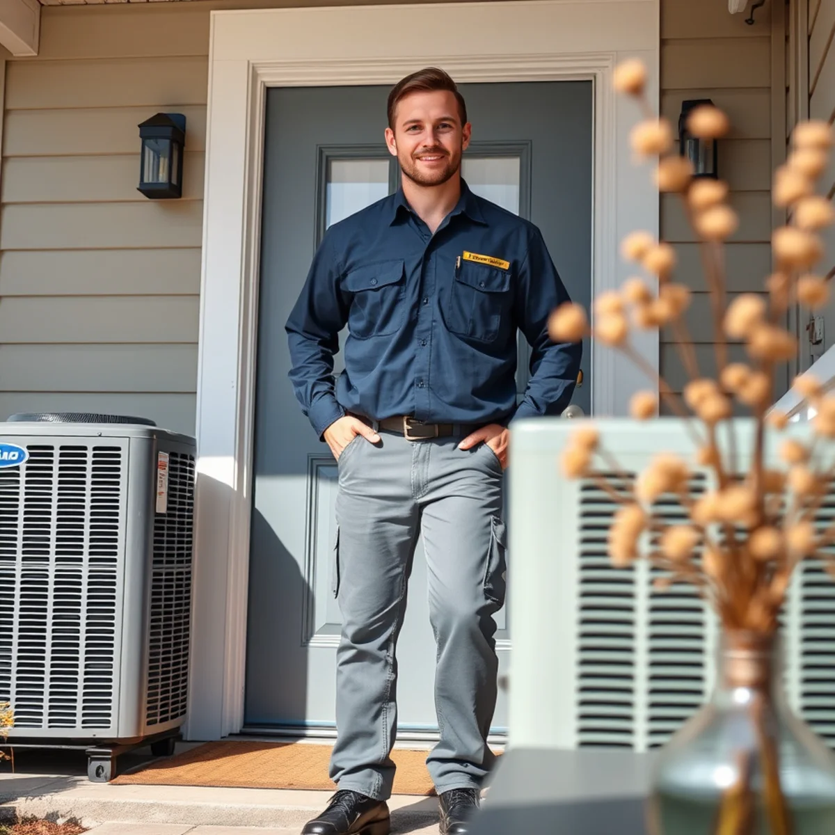 Flaming Ice Heating & Cooling technician at a home in Camden, NC