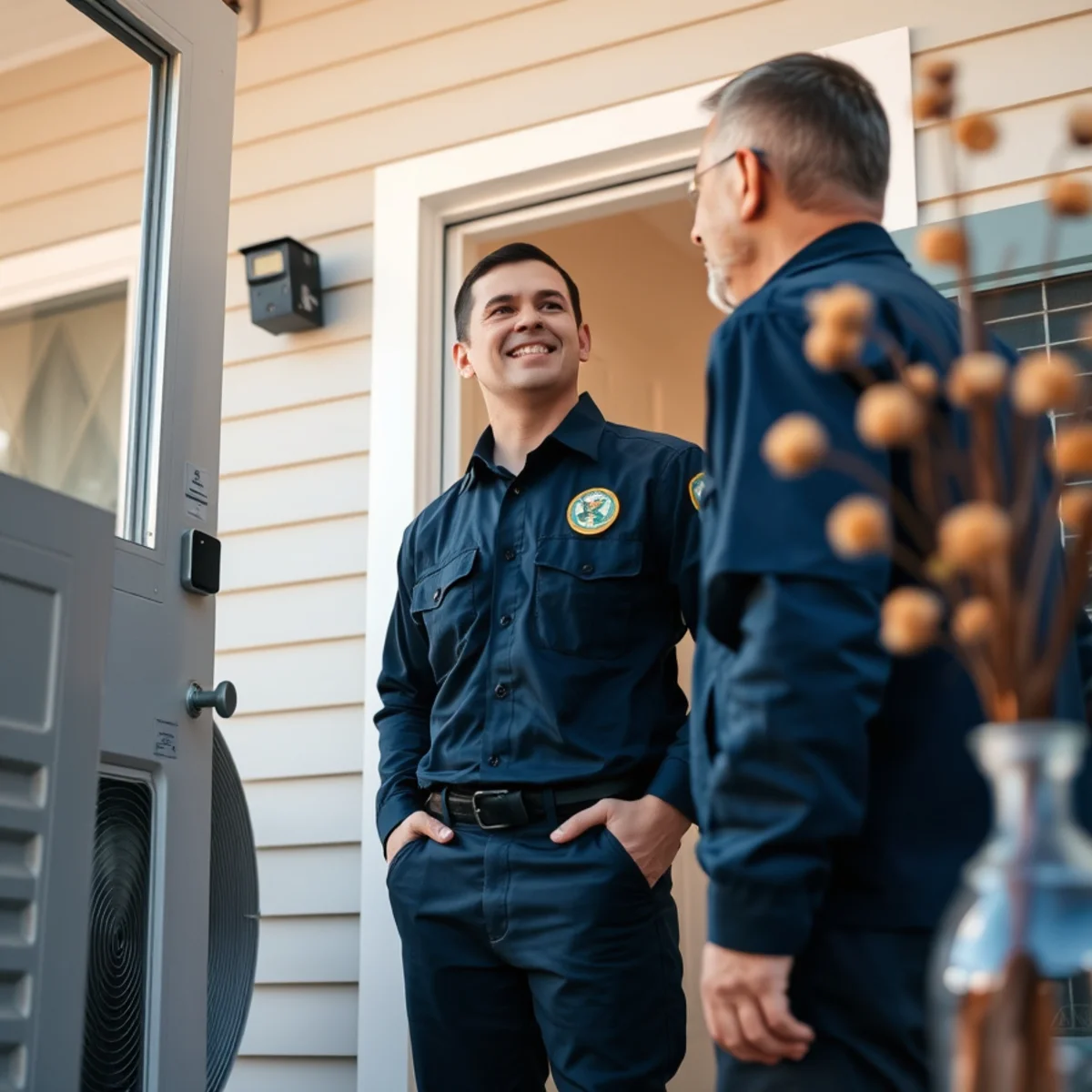 Flaming Ice Heating & Cooling technician at a home in Candor, NC
