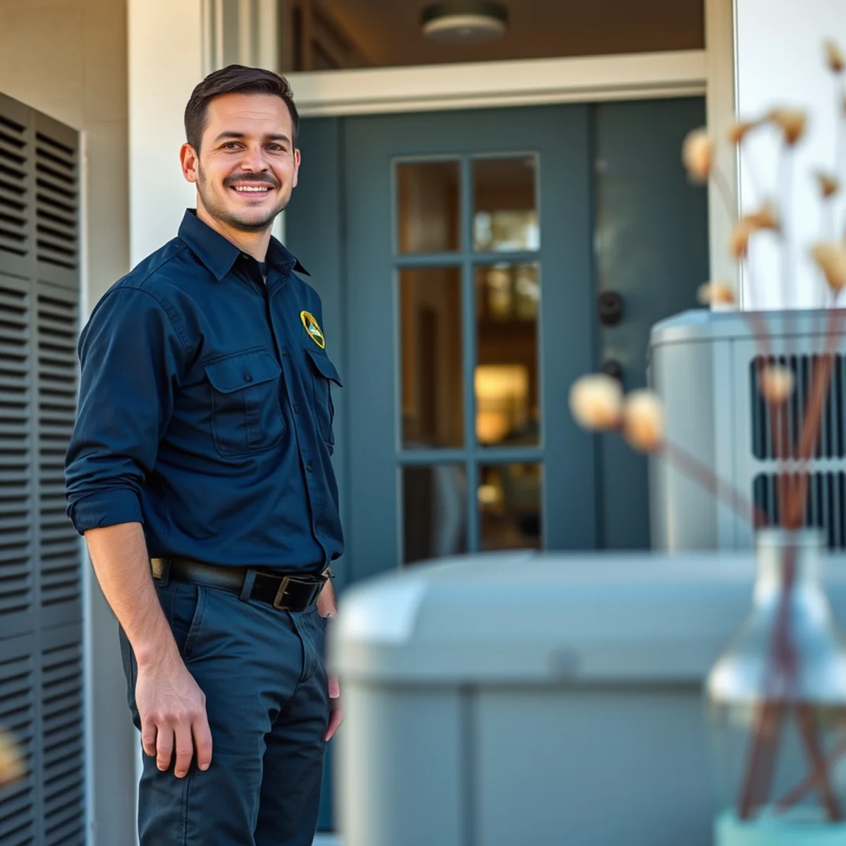 Flaming Ice Heating & Cooling technician at a home in Chapel Hill, NC