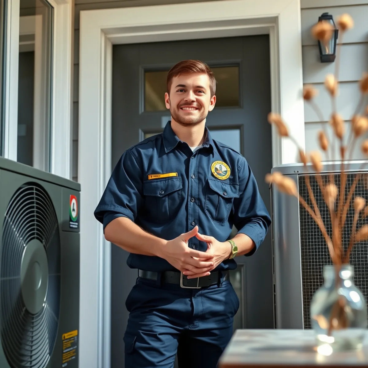 Flaming Ice Heating & Cooling technician at a home in Charlotte, NC