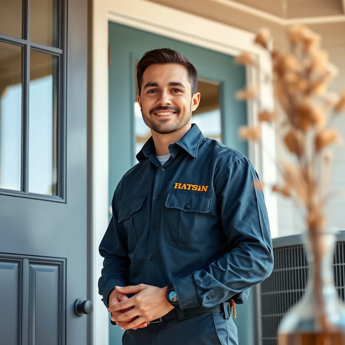 Flaming Ice Heating & Cooling technician at a home in Elizabethtown, NC