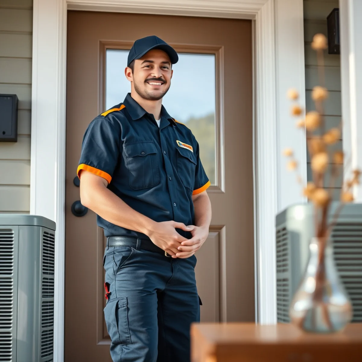 Flaming Ice Heating & Cooling technician at a home in Elon, NC