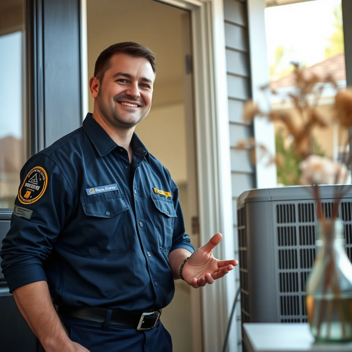 Flaming Ice Heating & Cooling technician at a home in Jamestown, NC