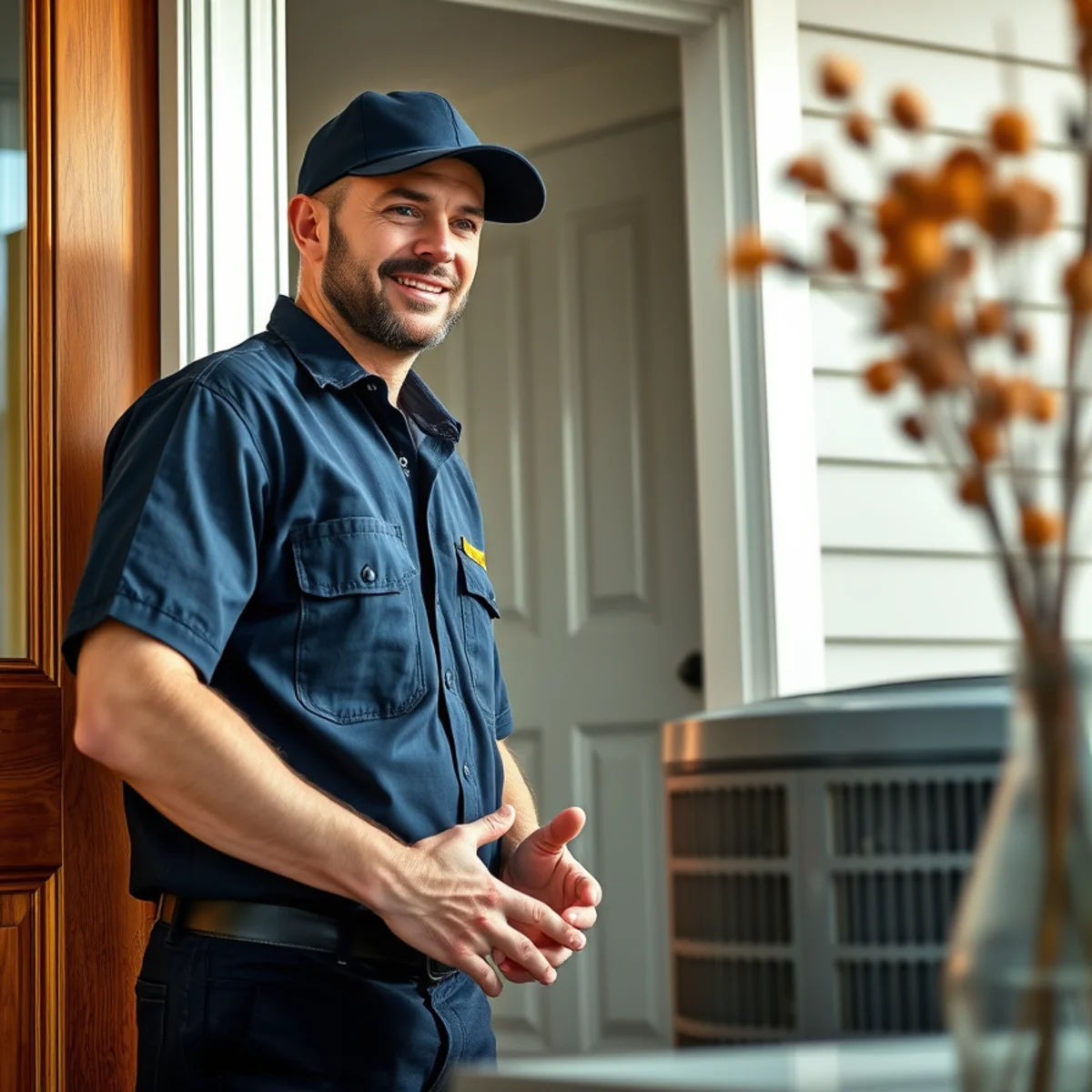 Flaming Ice Heating & Cooling technician at a home in Kenly, NC