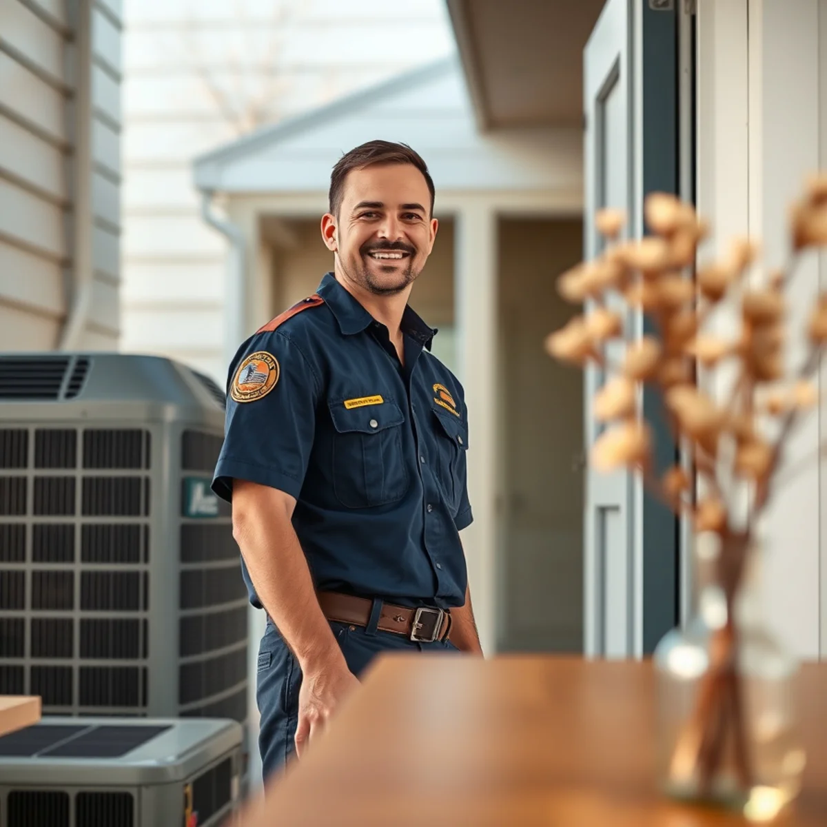 Flaming Ice Heating & Cooling technician at a home in Knightdale, NC
