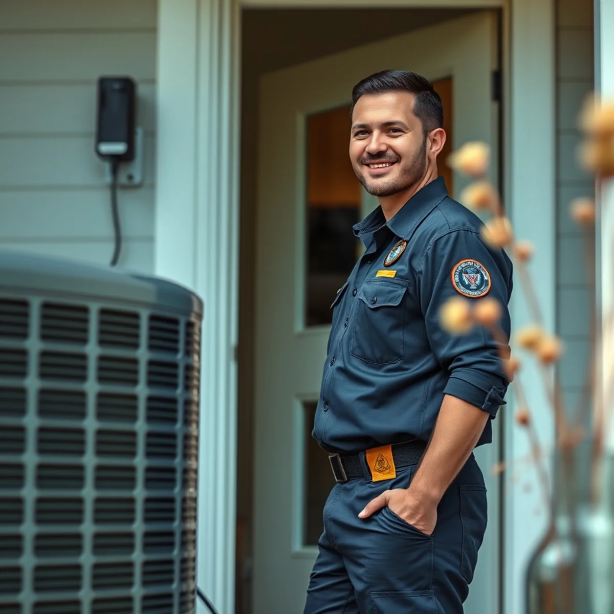 Flaming Ice Heating & Cooling technician at a home in Laurinburg, NC