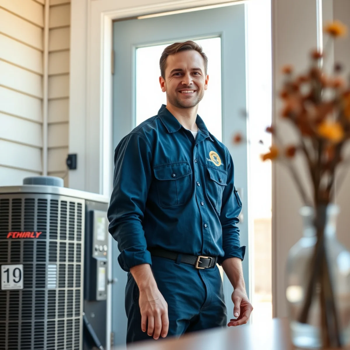 Flaming Ice Heating & Cooling technician at a home in Matthews, NC