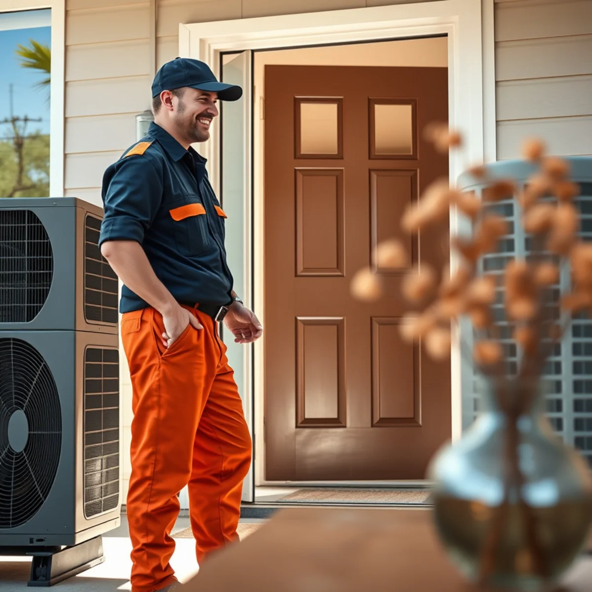 Flaming Ice Heating & Cooling technician at a home in Mebane, NC