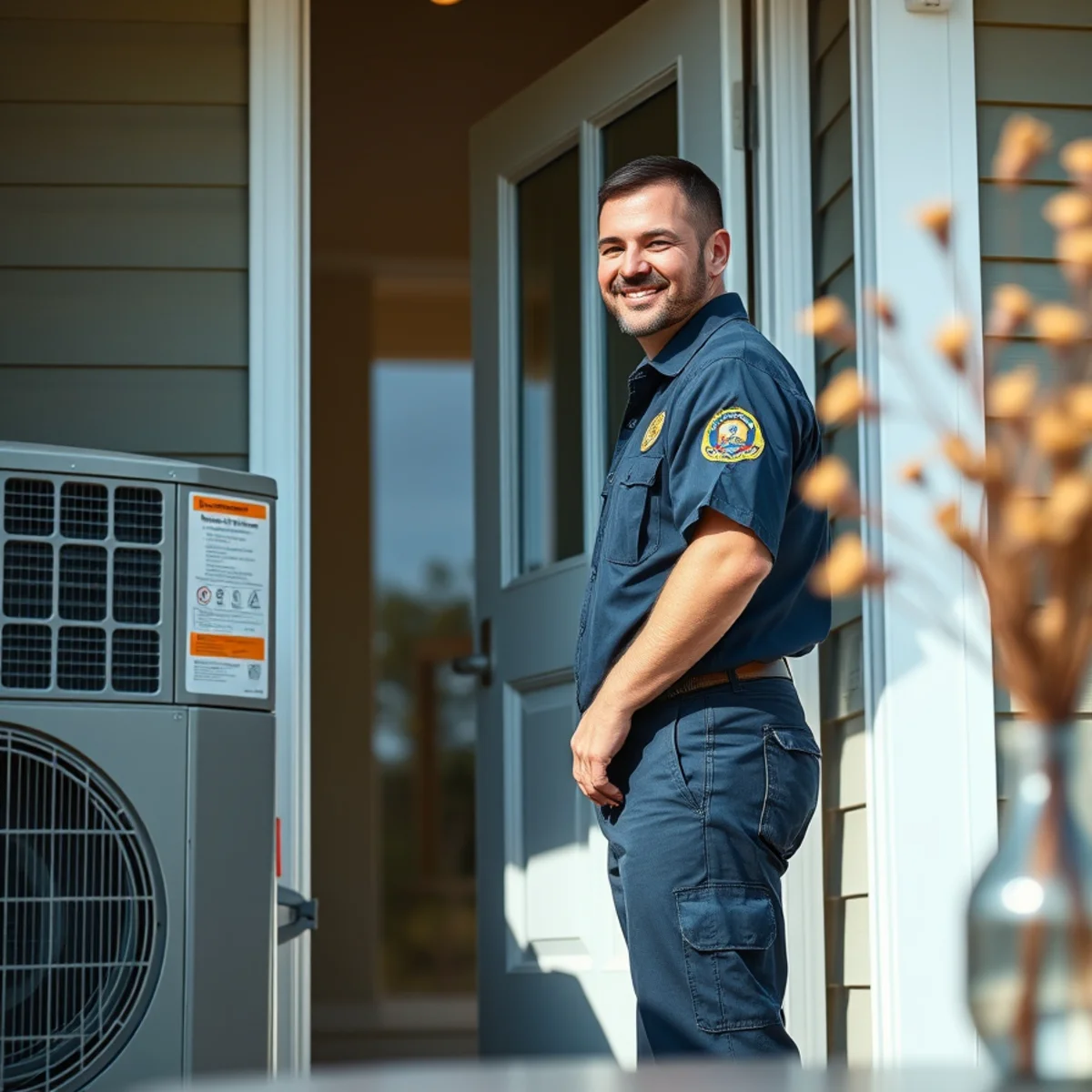 Flaming Ice Heating & Cooling technician at a home in Raeford, NC