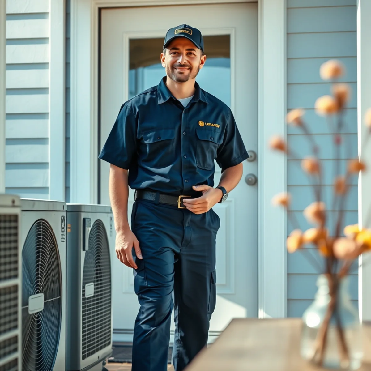 Flaming Ice Heating & Cooling technician at a home in Robbinsville, NC