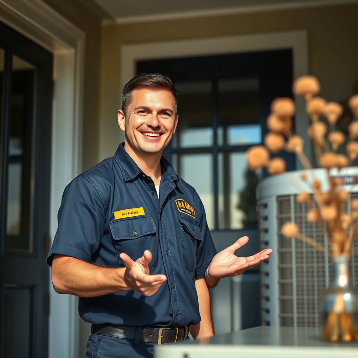 Flaming Ice Heating & Cooling technician at a home in Shelby, NC