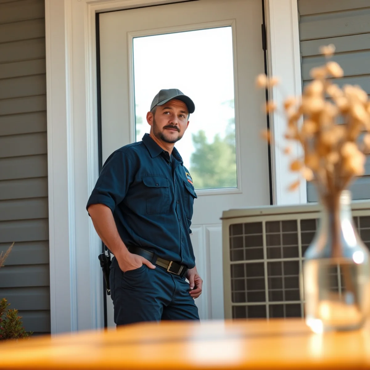 Flaming Ice Heating & Cooling technician at a home in Statesville, NC