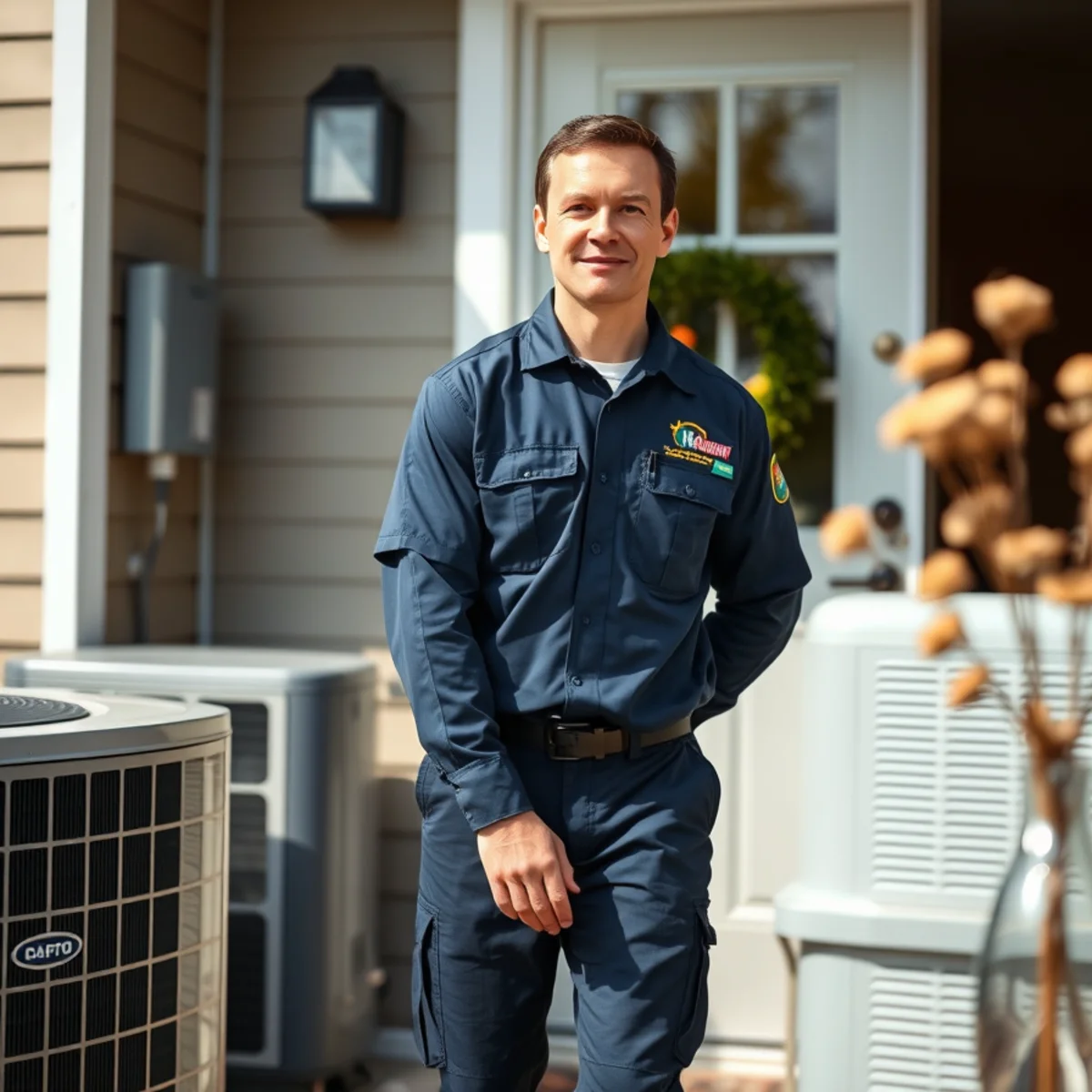 Flaming Ice Heating & Cooling technician at a home in Swansboro, NC