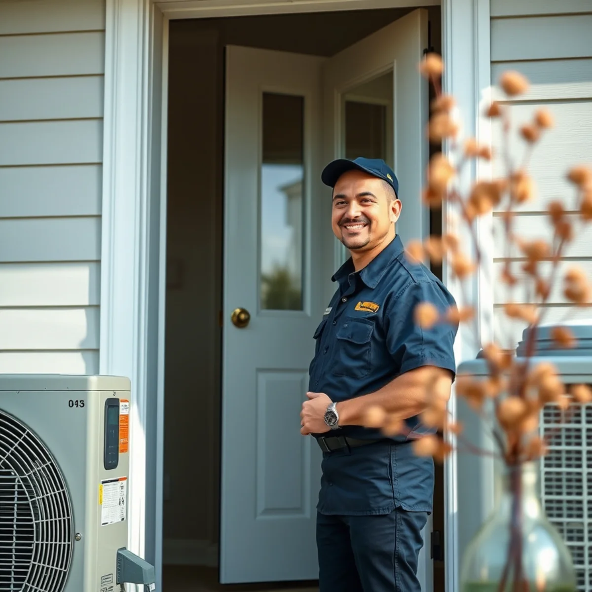 Flaming Ice Heating & Cooling technician at a home in Thomasville, NC