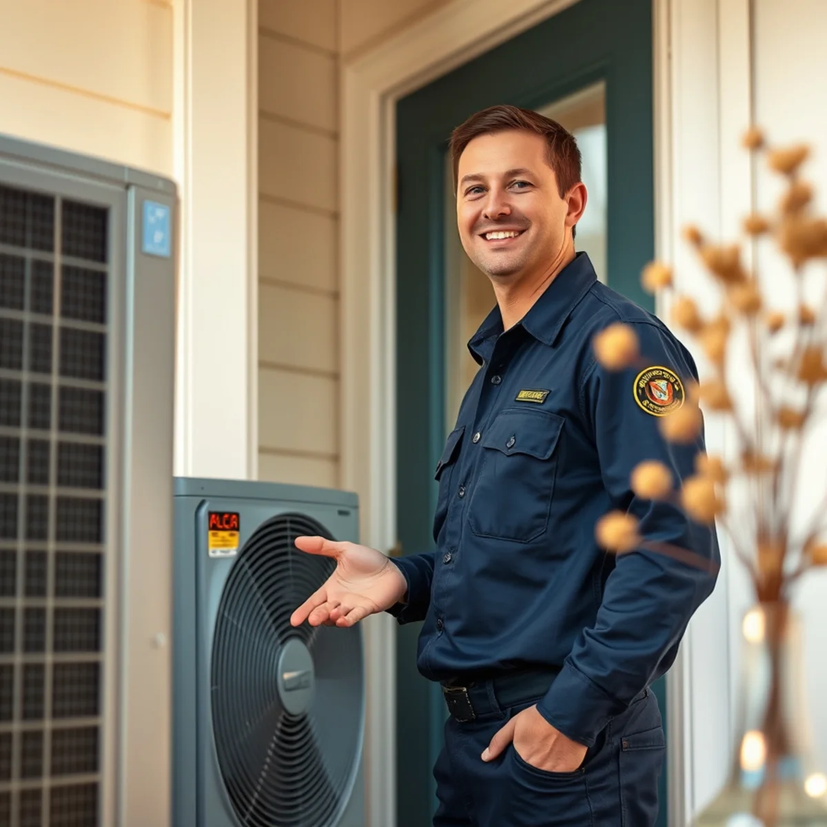 Flaming Ice Heating & Cooling technician at a home in Warrenton, NC