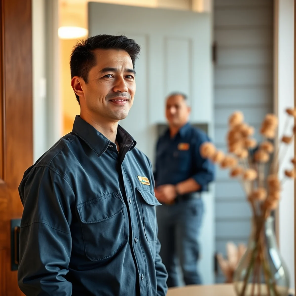 Flaming Ice Heating & Cooling technician at a home in Washington, NC