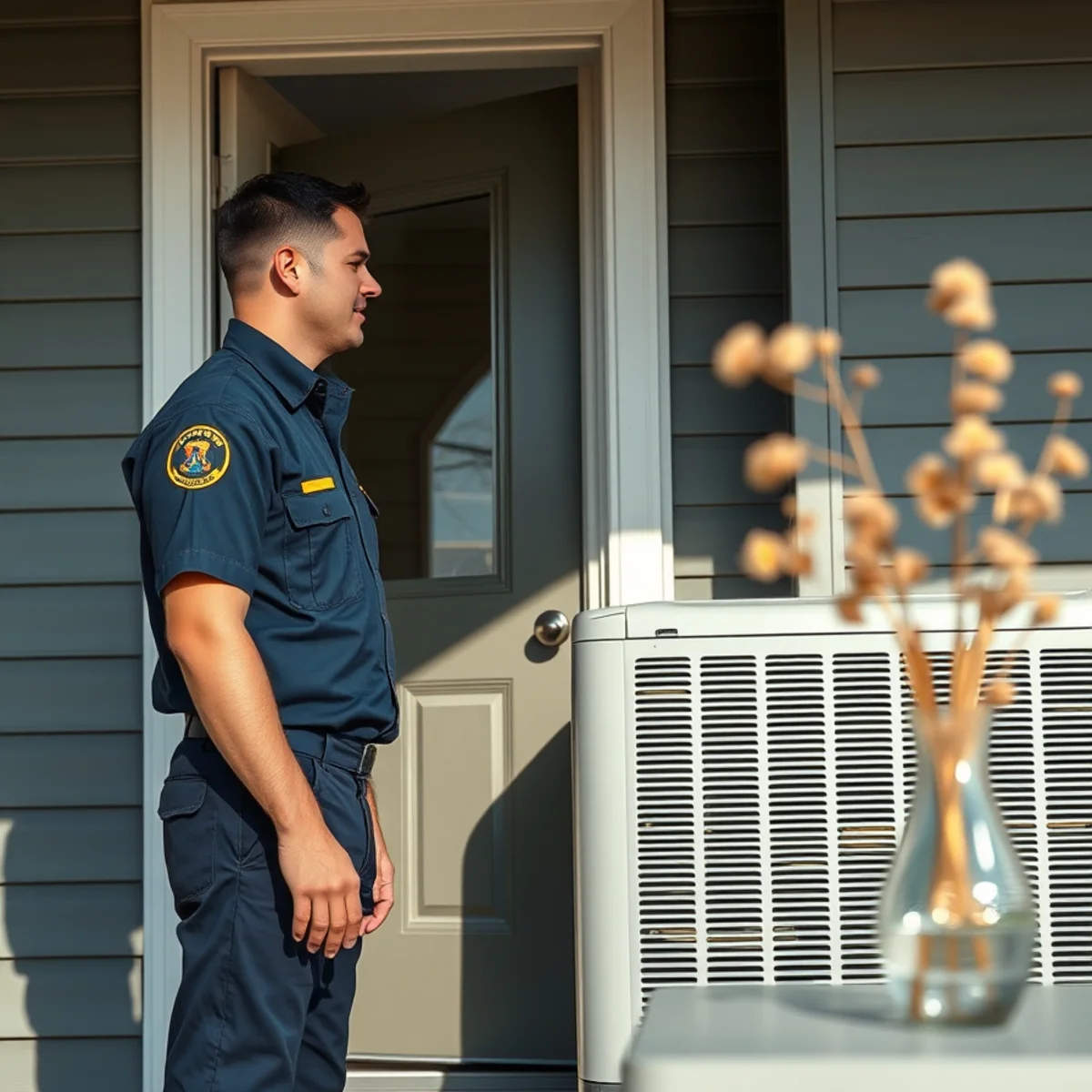Flaming Ice Heating & Cooling technician at a home in Wendell, NC