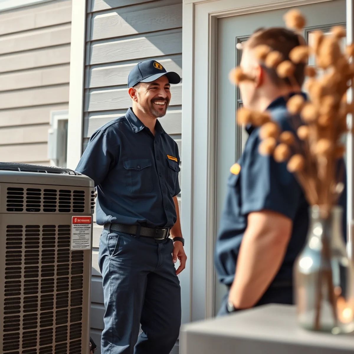 Flaming Ice Heating & Cooling technician at a home in West Jefferson, NC
