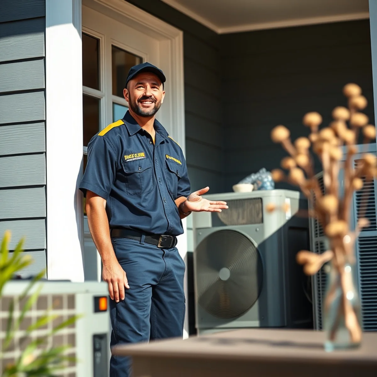 Flaming Ice Heating & Cooling technician at a home in Wilmington, NC