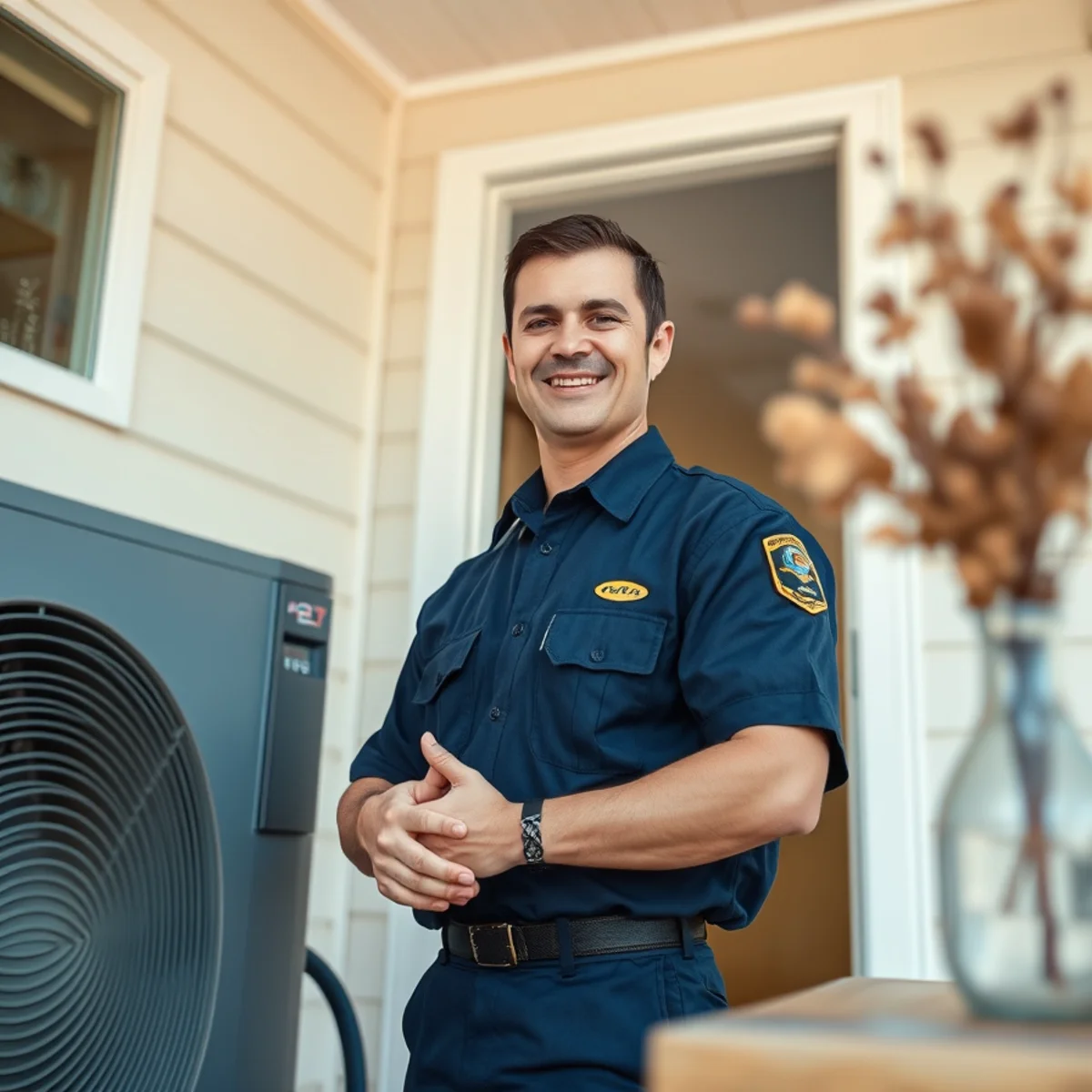 Flaming Ice Heating & Cooling technician at a home in Wilson's Mills, NC