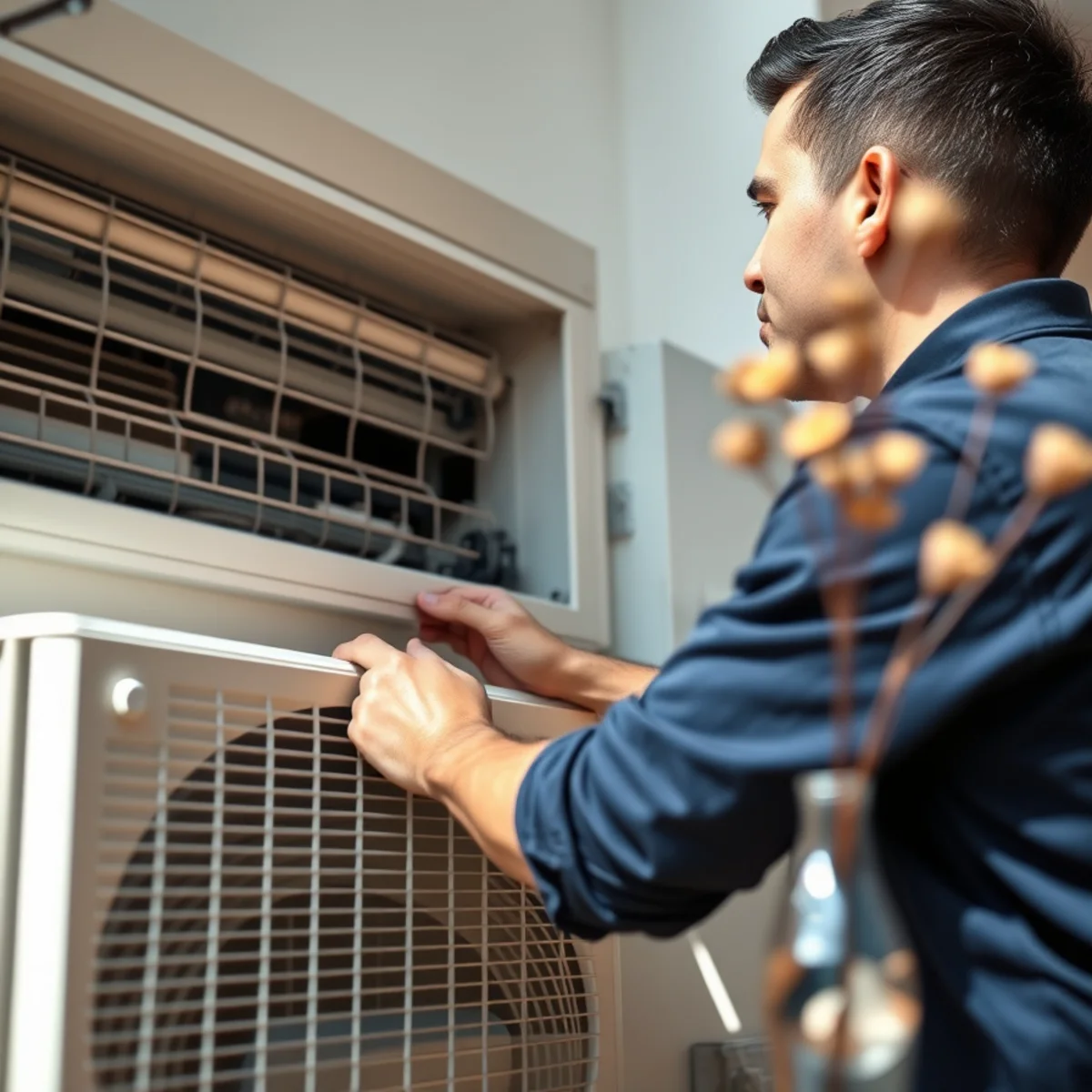 Flaming Ice Heating & Cooling completing ac repair in North Carolina