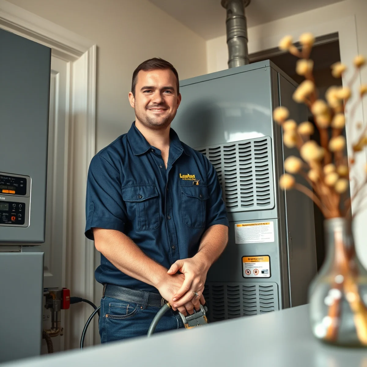 Flaming Ice Heating & Cooling completing boiler repair & service in North Carolina