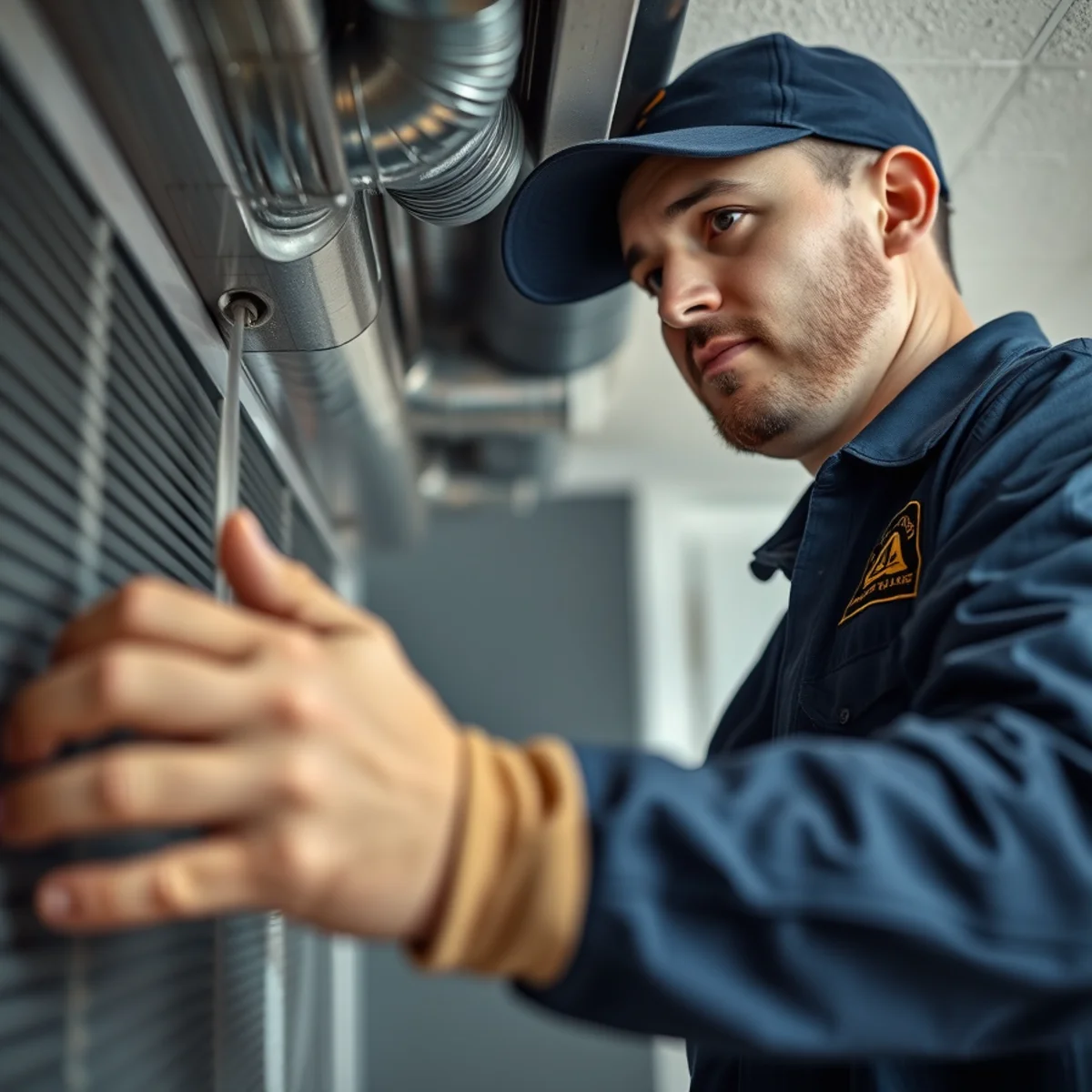 Flaming Ice Heating & Cooling performing duct cleaning