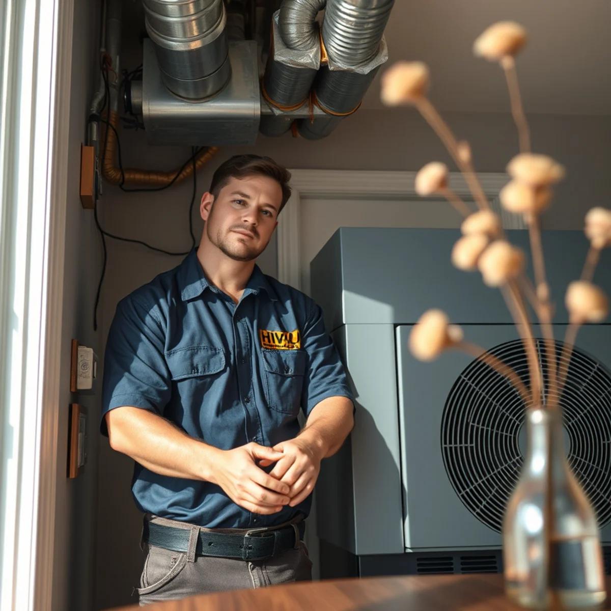 Flaming Ice Heating & Cooling completing duct repair & sealing in North Carolina