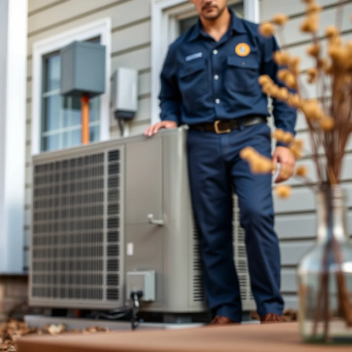 Flaming Ice Heating & Cooling completing heat pump services in North Carolina