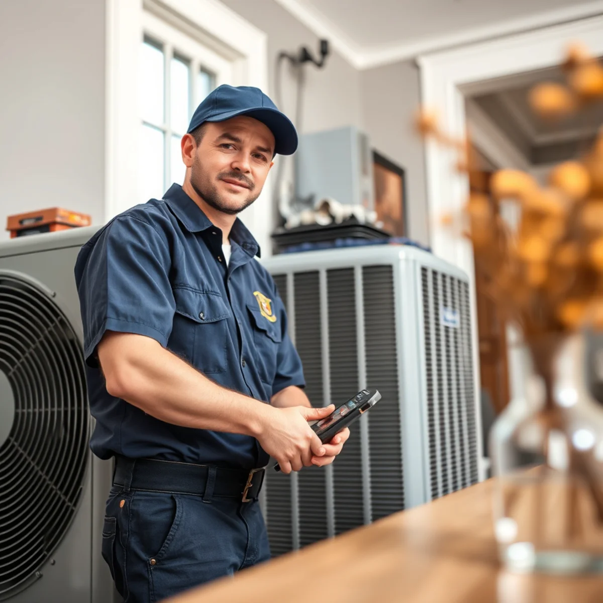 Flaming Ice Heating & Cooling completing hvac maintenance in North Carolina
