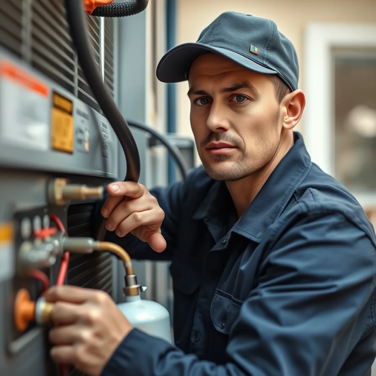 Flaming Ice Heating & Cooling performing refrigerant & freon service
